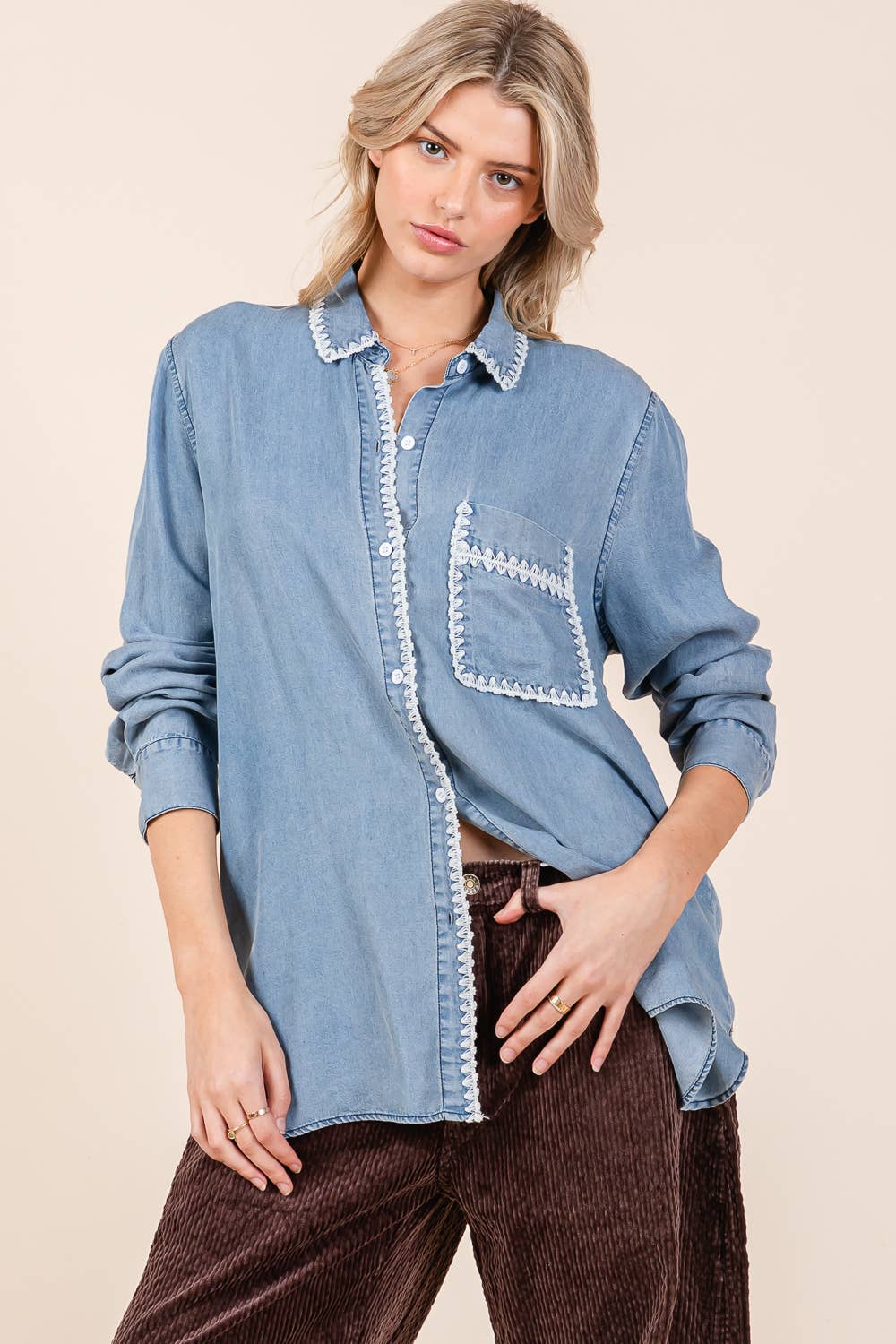 Long Sleeve Denim Shirt FINAL SALE
