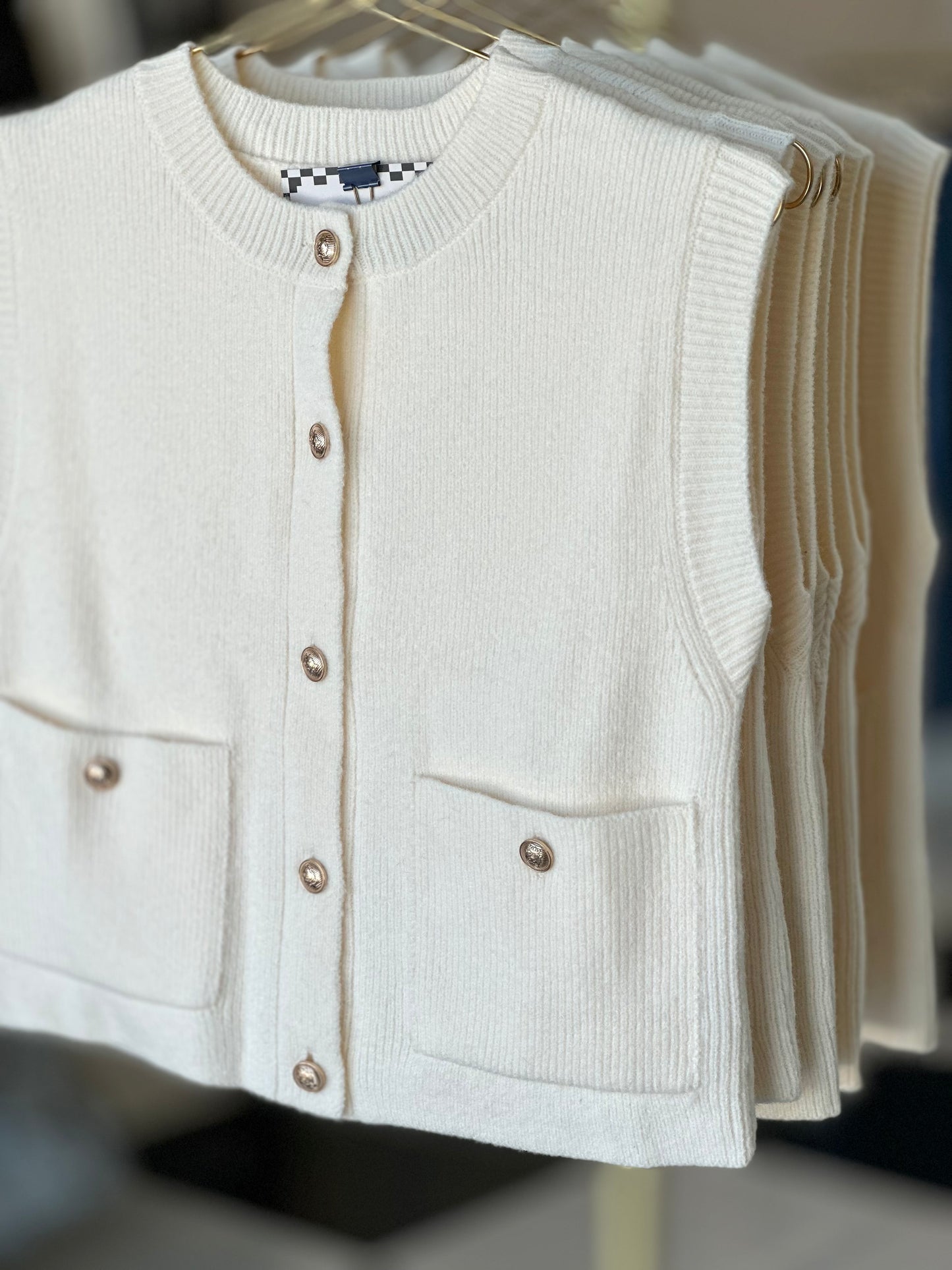 WILLOW IVORY KNIT VEST