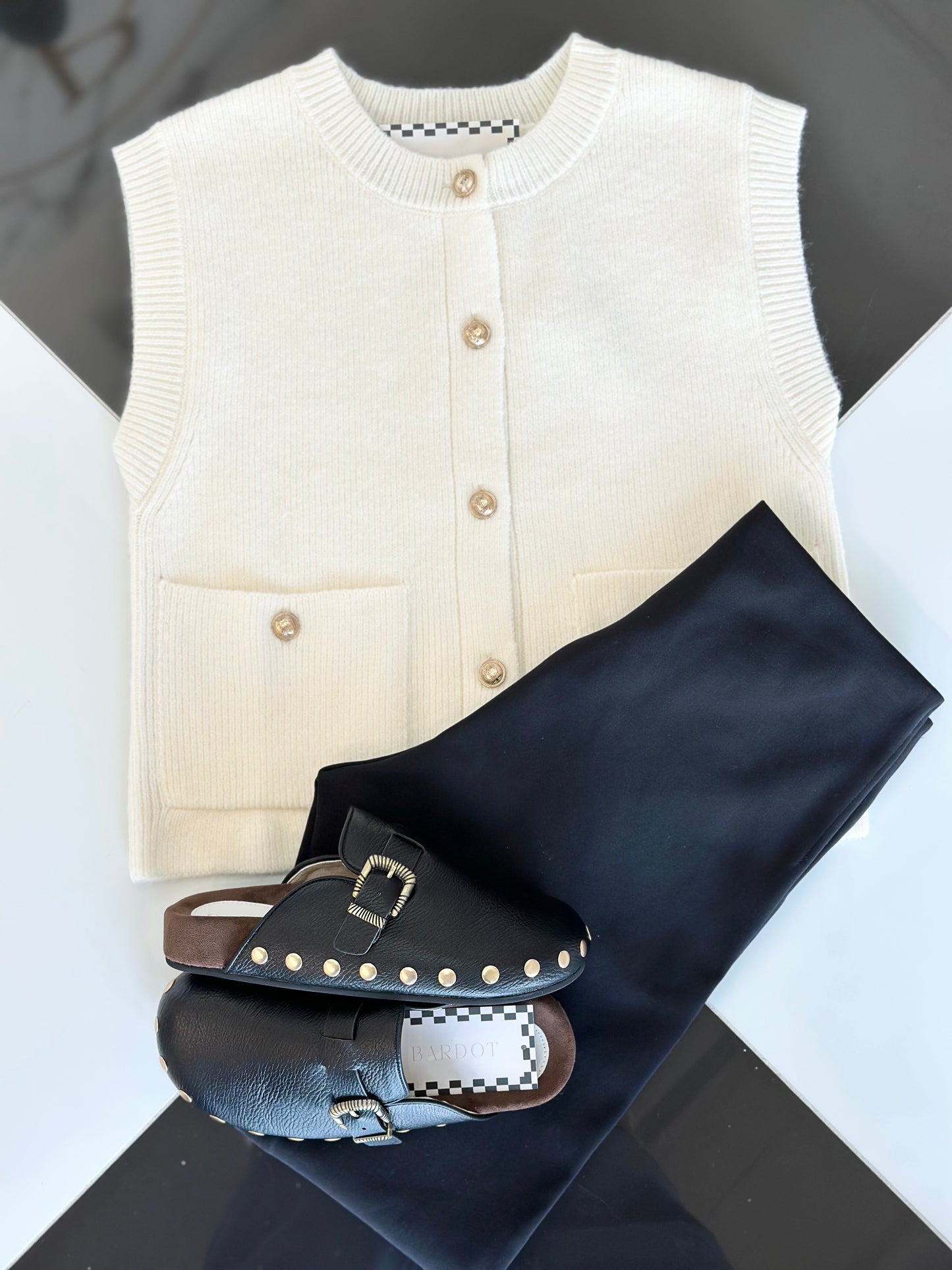 WILLOW IVORY KNIT VEST