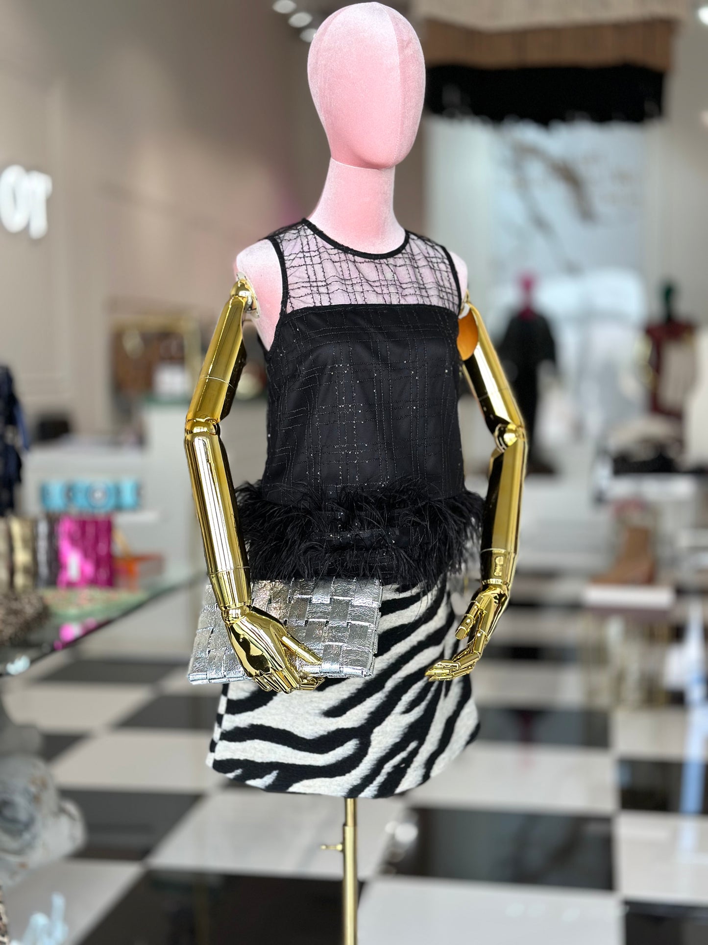 QUINN FEATHERED TOP