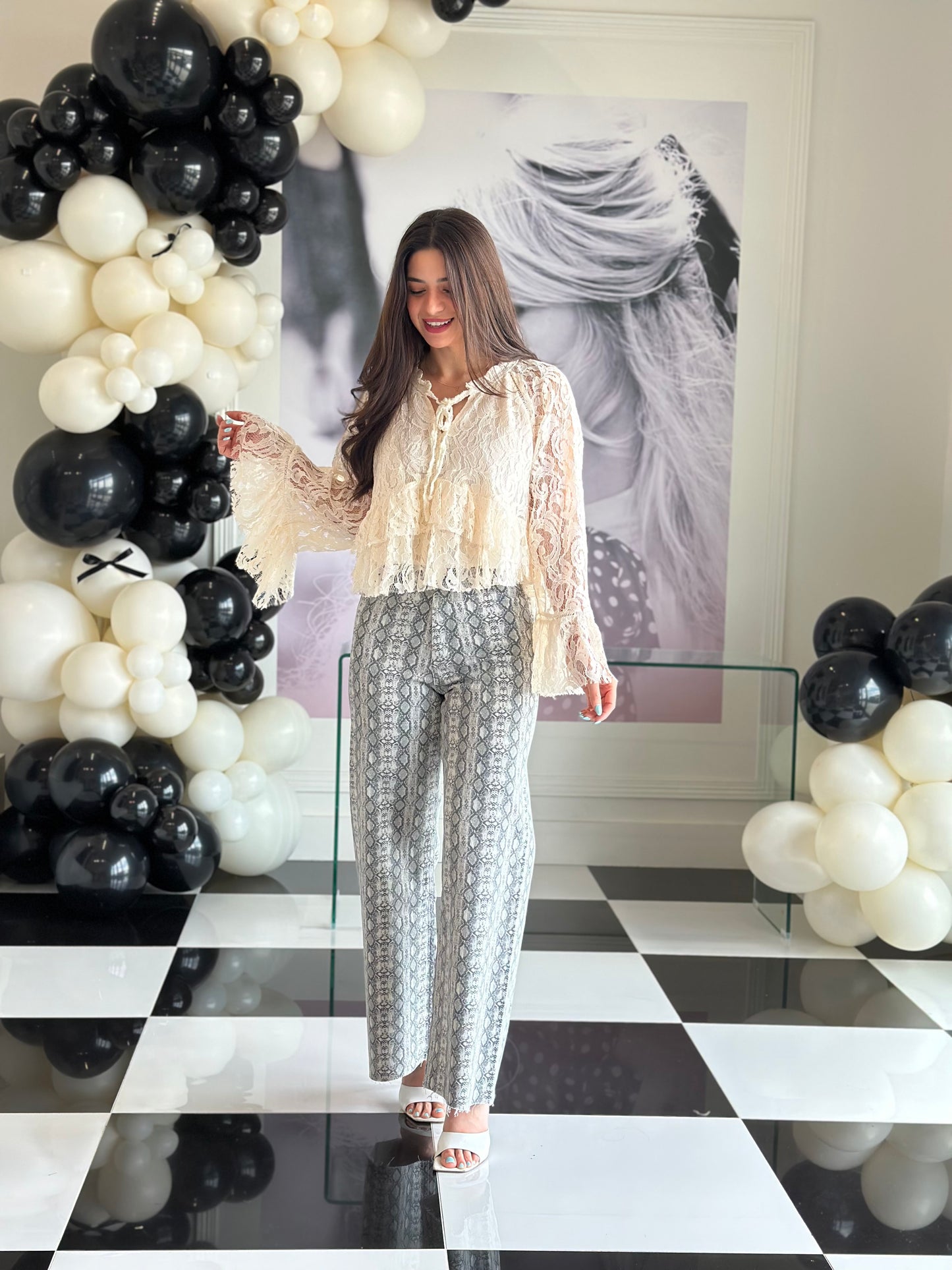GREY SNAKE PANTS