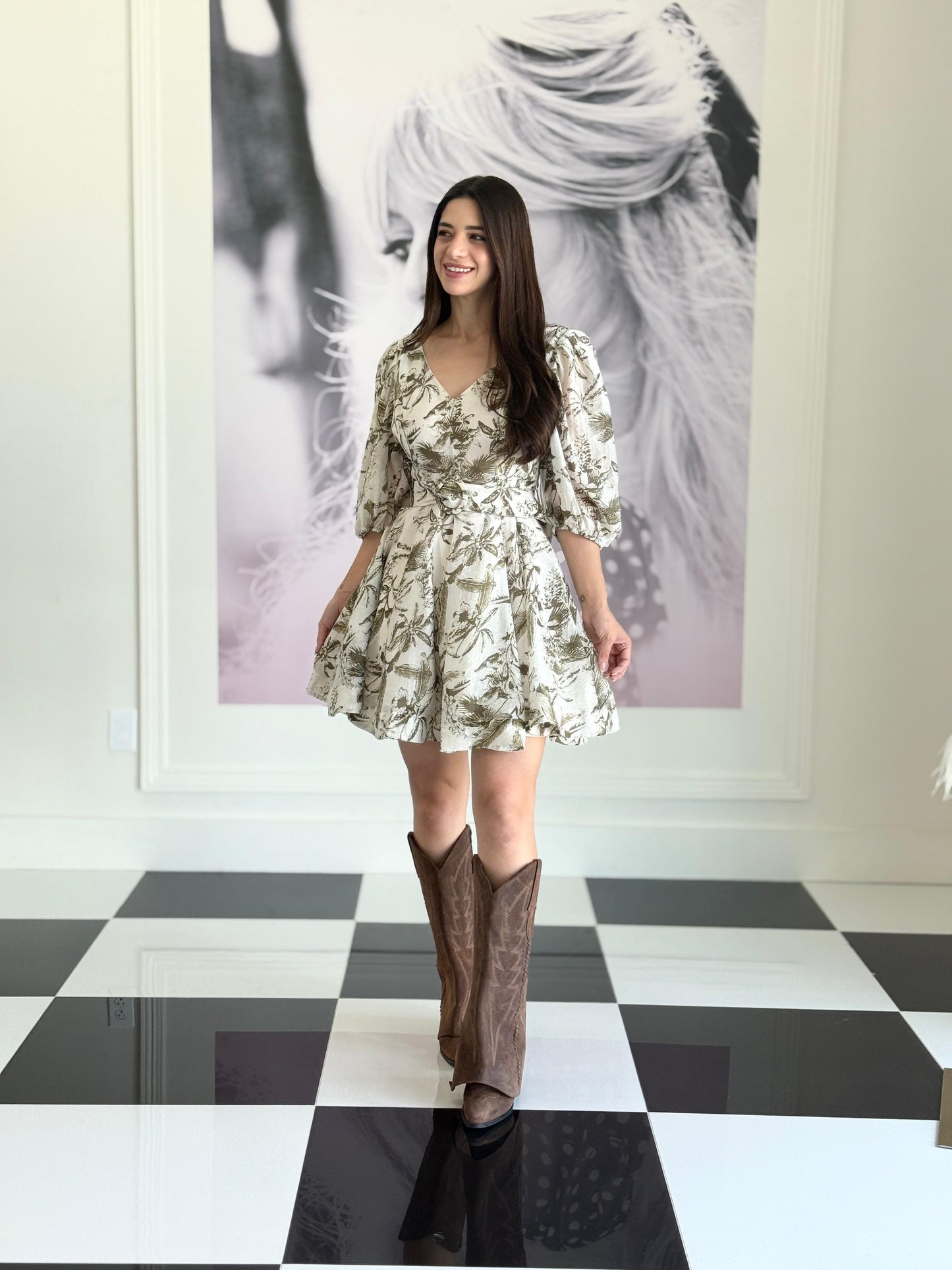 ALEXIS BELTED DRESS