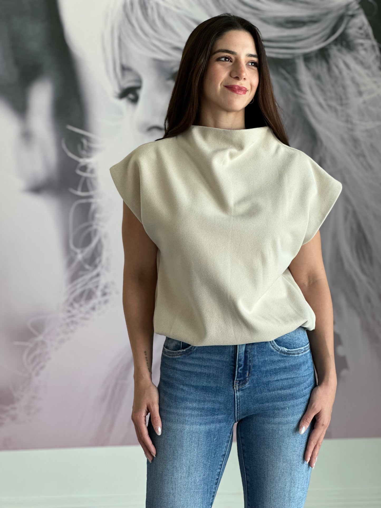 Lucy mock neck top