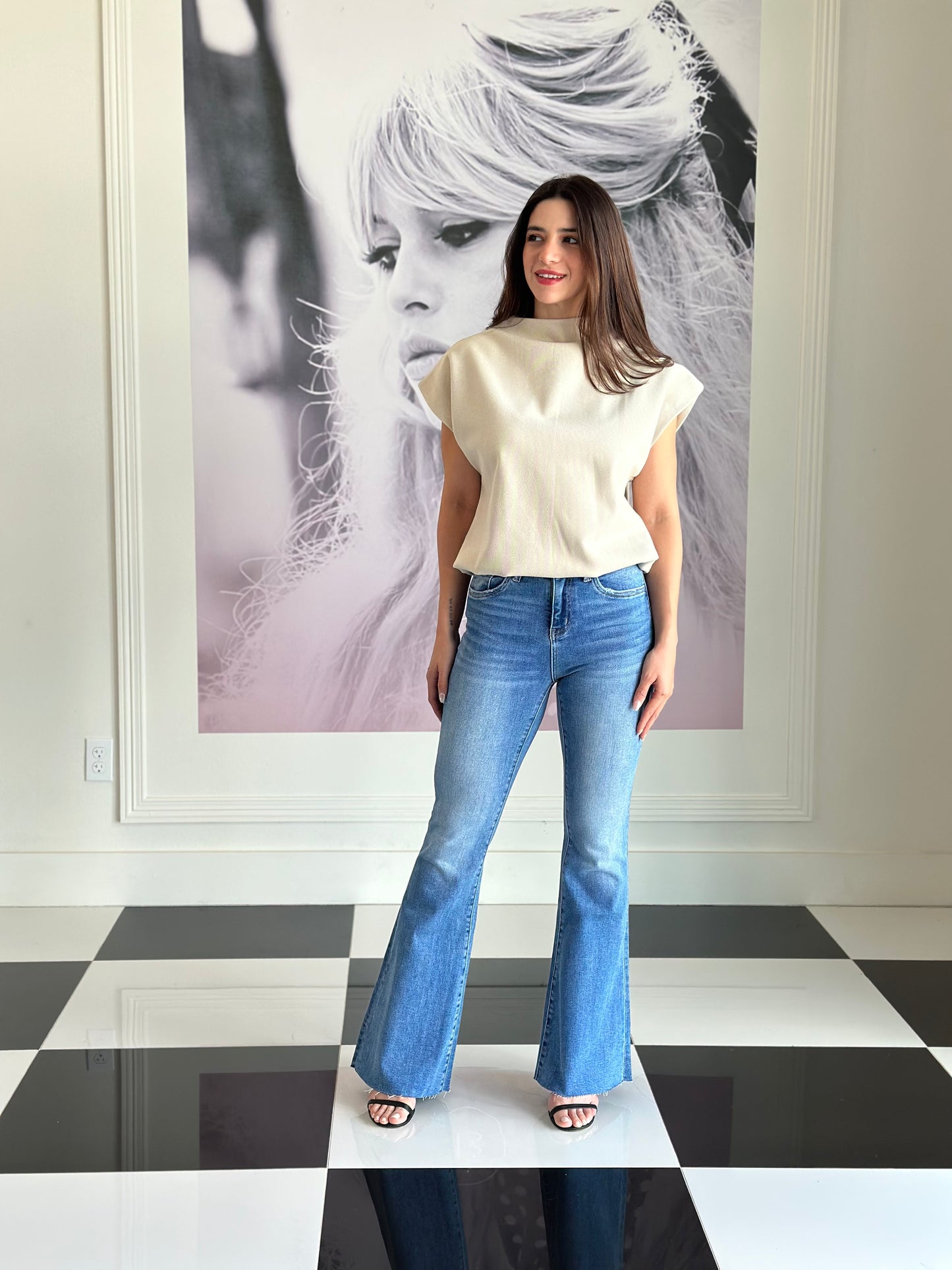 Lucy mock neck top
