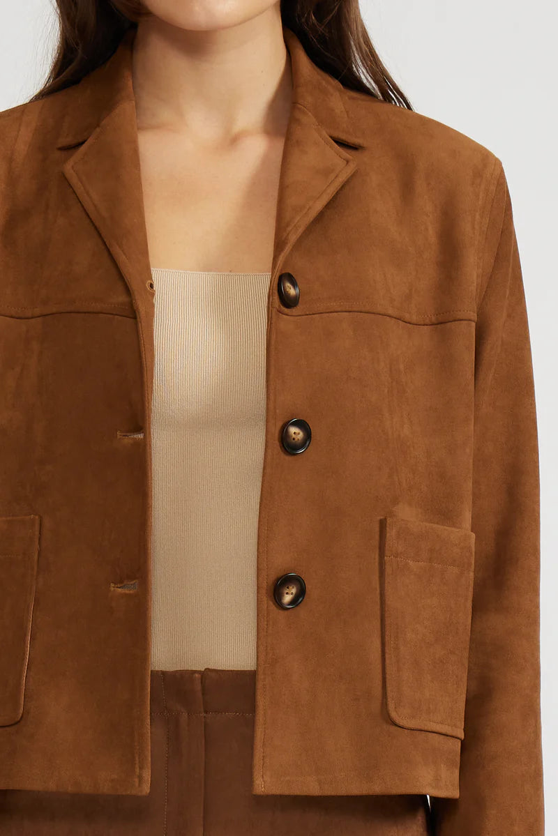 BRENT FAUX SUEDE JACKET
