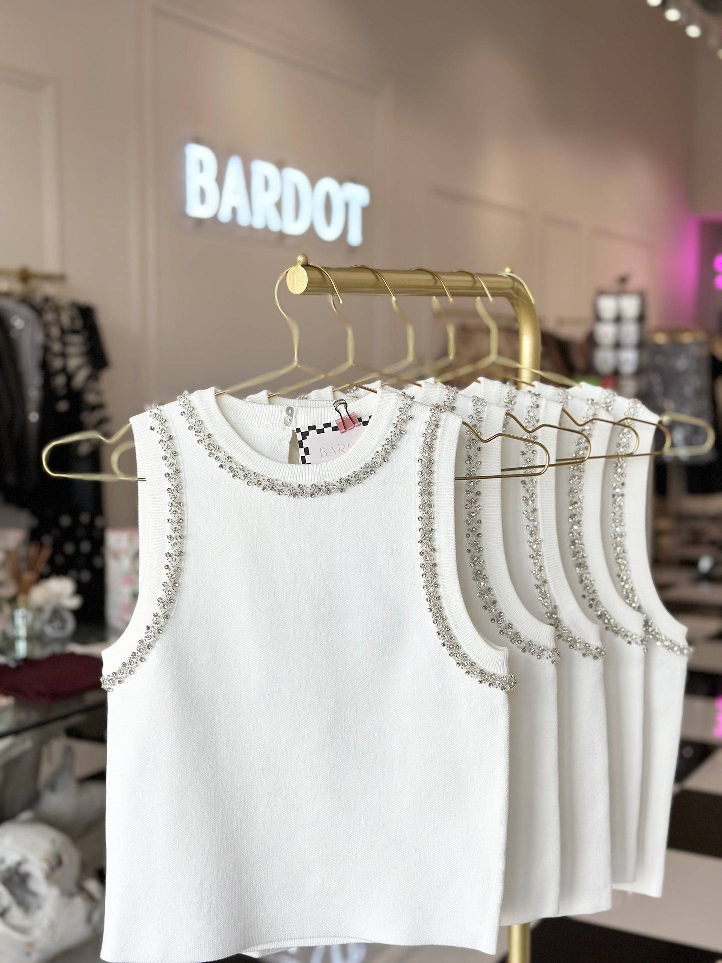 Sofia crystal trim top