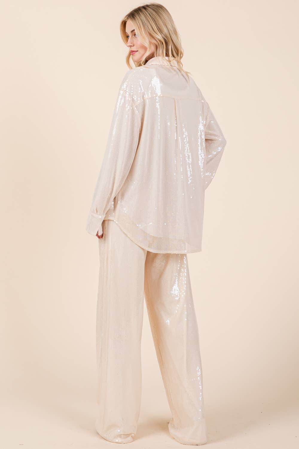 Sequined Wide-Leg Pants *FINAL SALE*