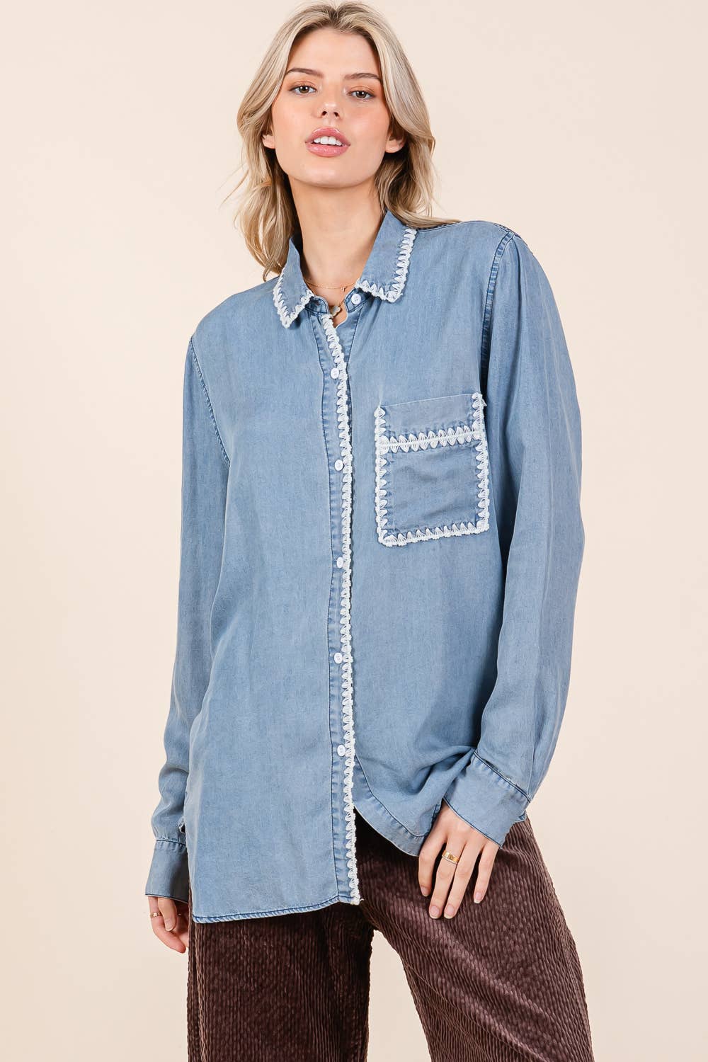 Long Sleeve Denim Shirt FINAL SALE