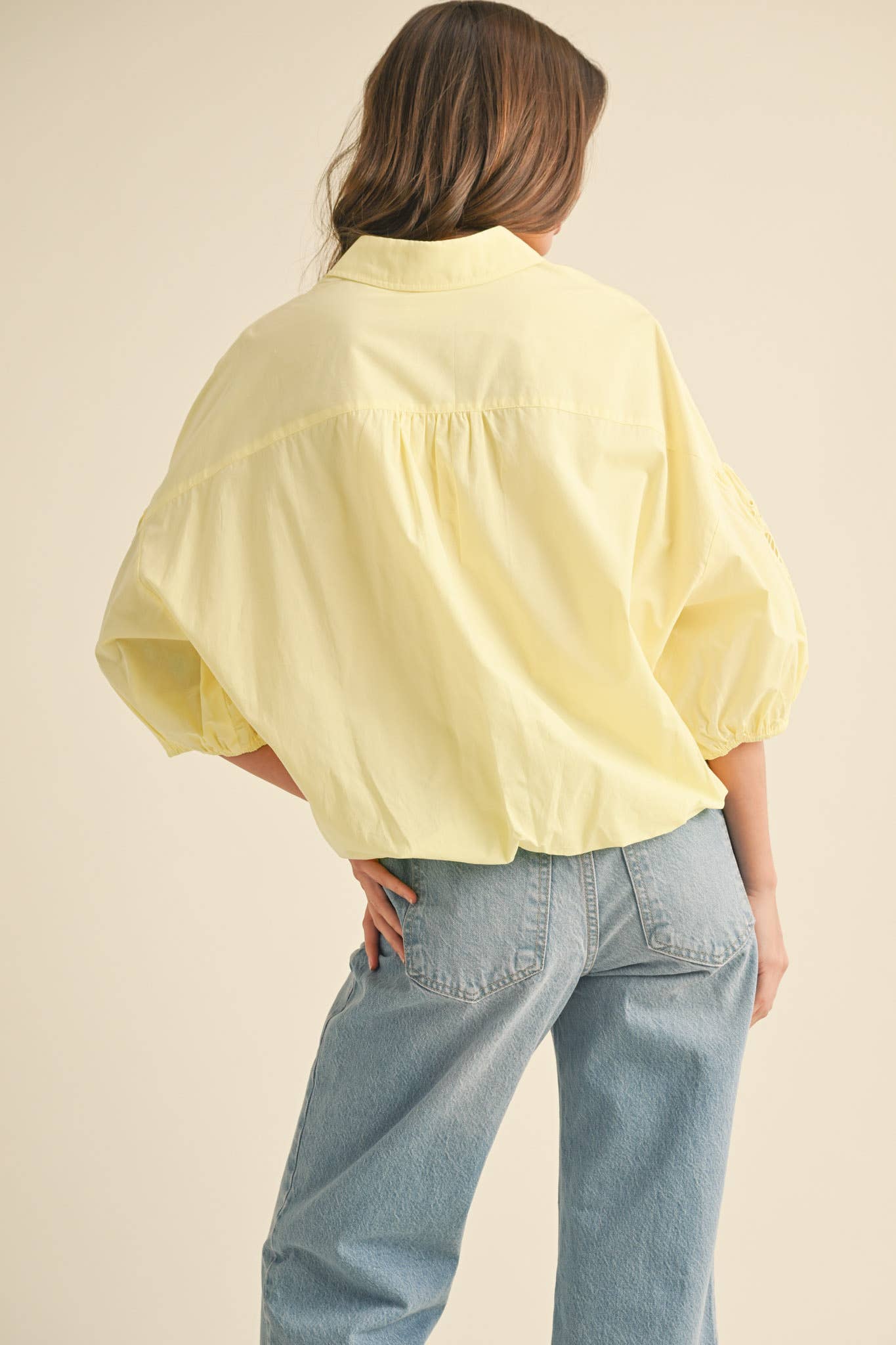 CATERINA BUBBLE SLEEVE TOP