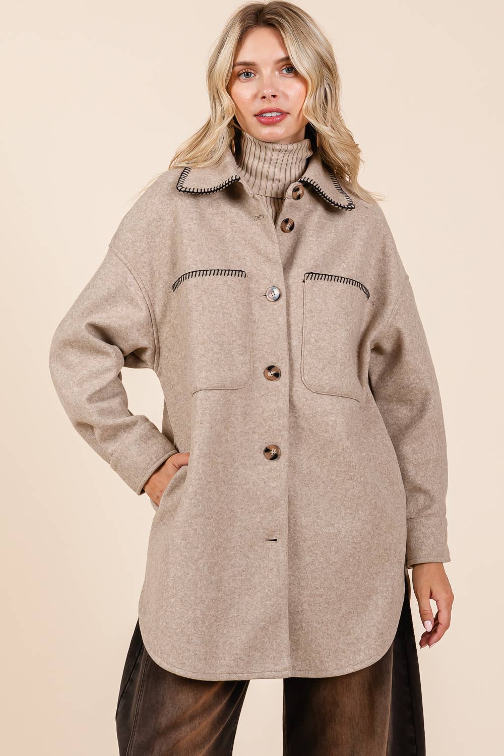 Oversized Fleece Long-Body Jacket