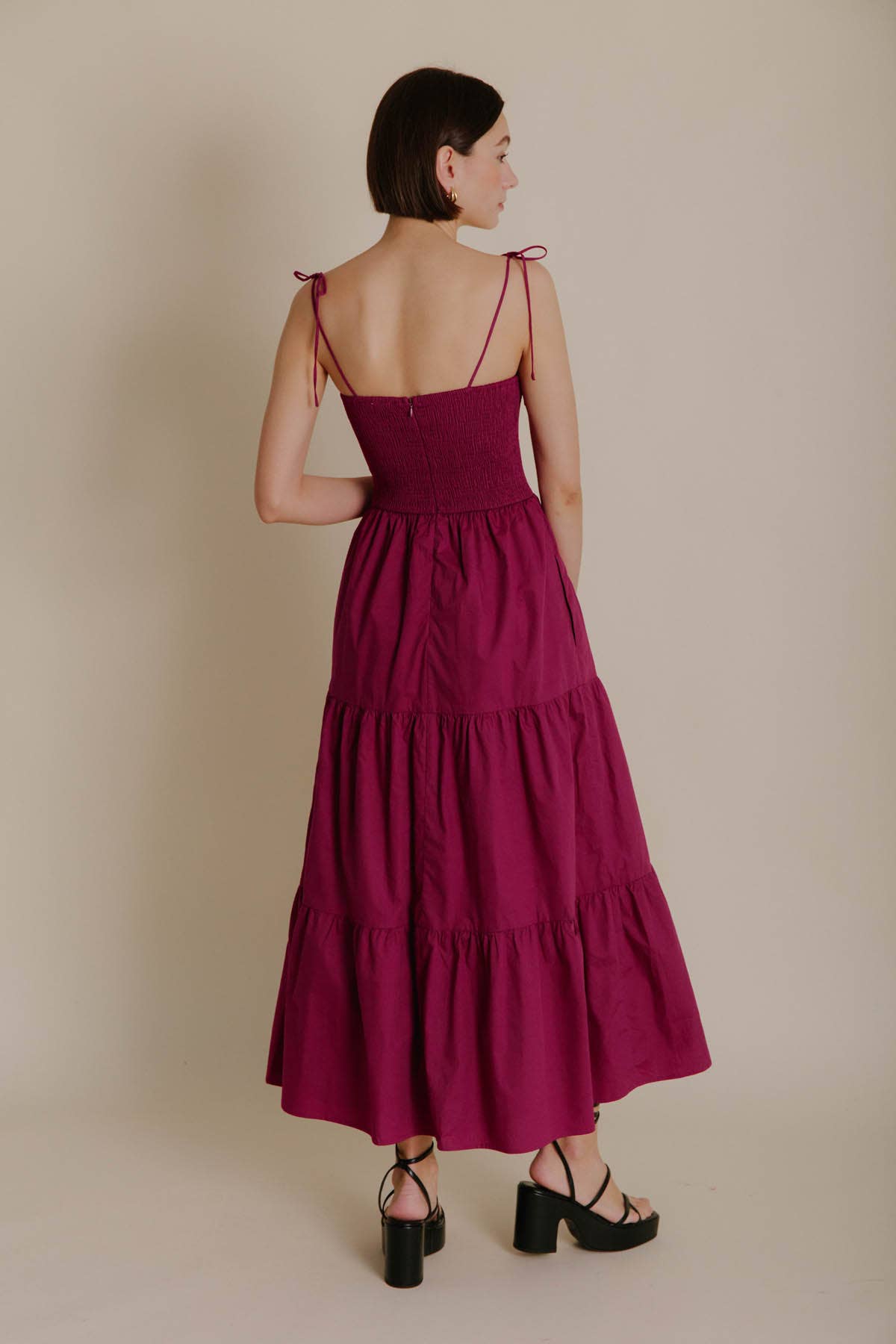 Bordeaux maxi dress