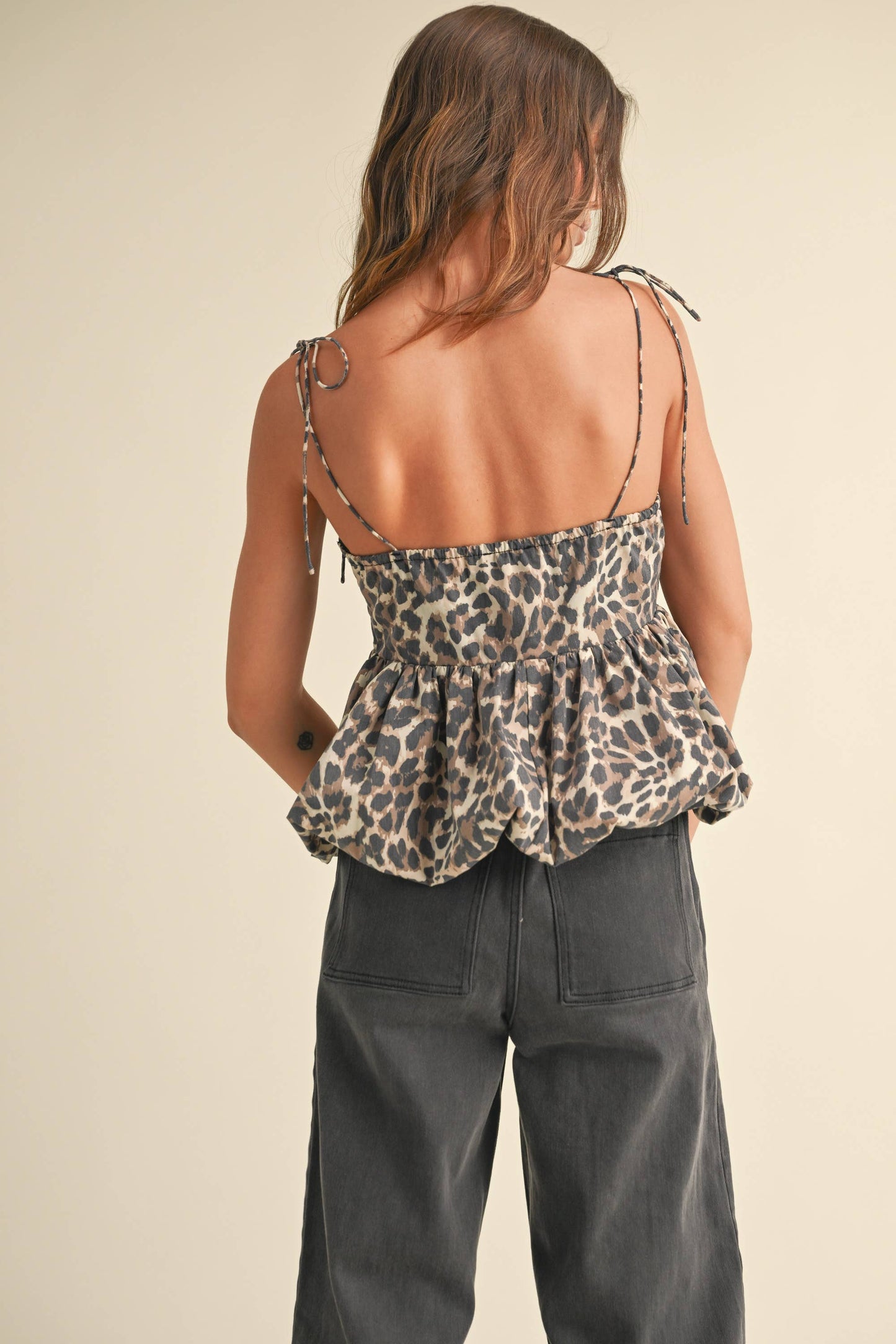 LEOPARD PRINT BALLON BOTTOM TOP - FINAL SALE