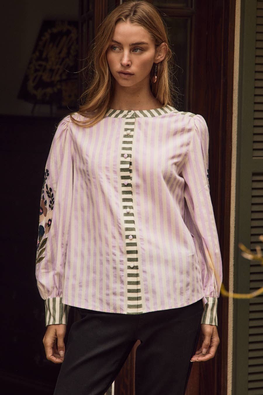 Polly embroidered top