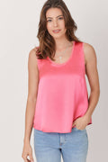 Salmon Satin Tank FINAL SALE