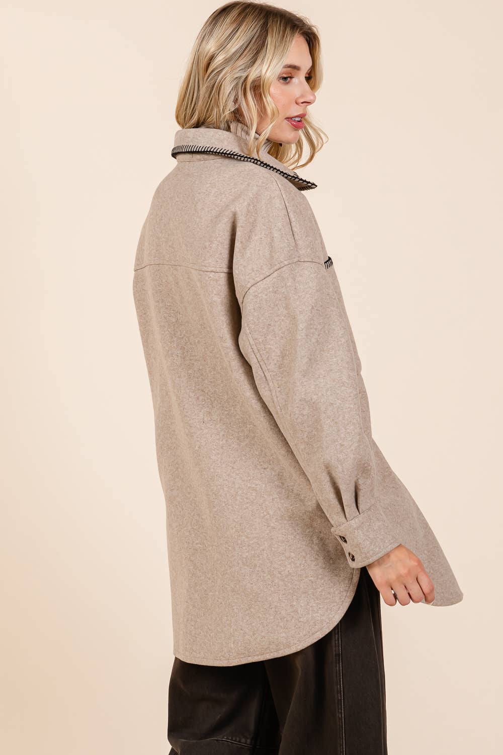 Oversized Fleece Long-Body Jacket