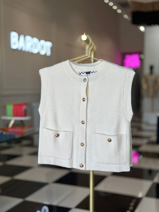 WILLOW IVORY KNIT VEST