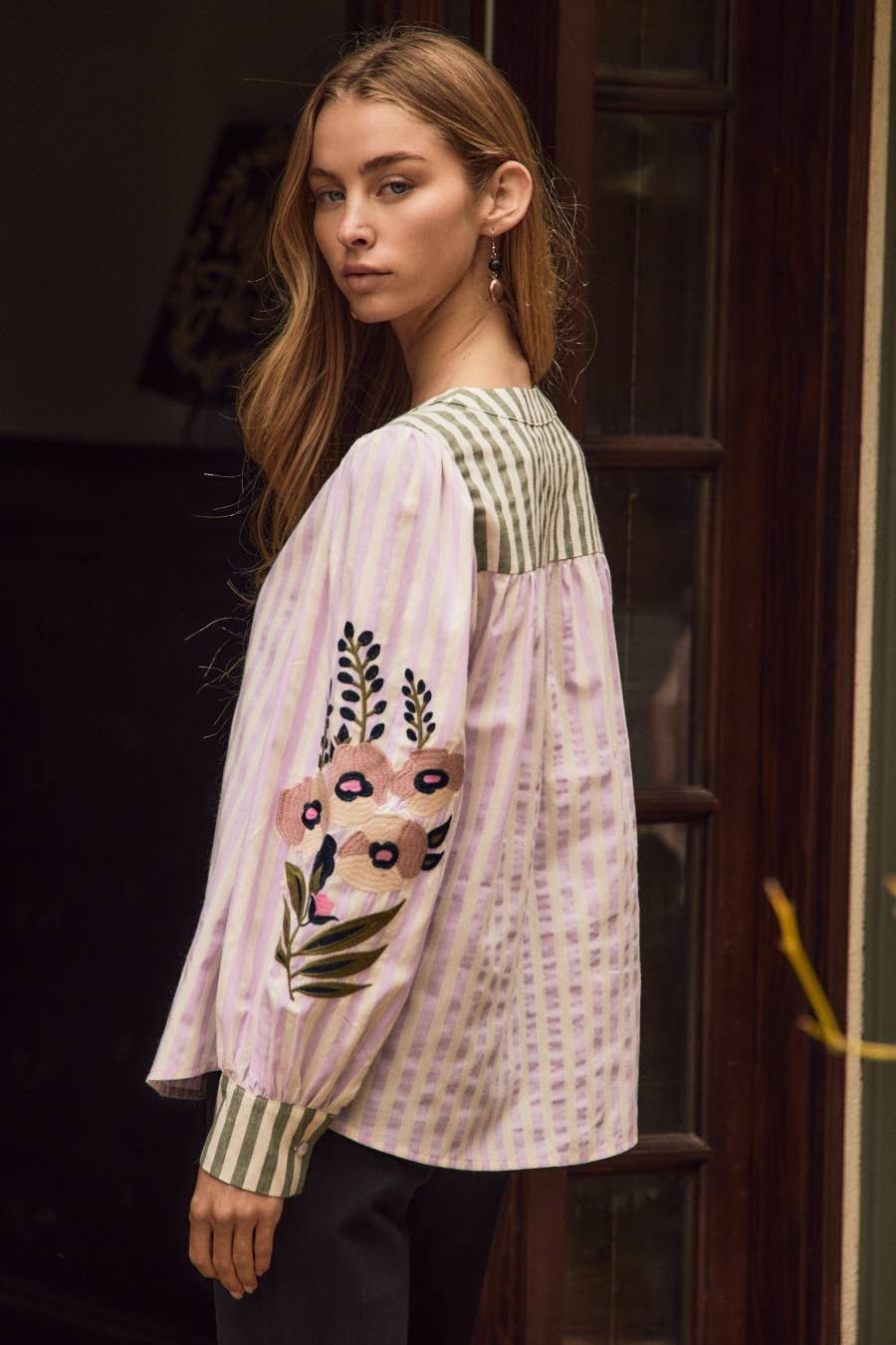 Polly embroidered top