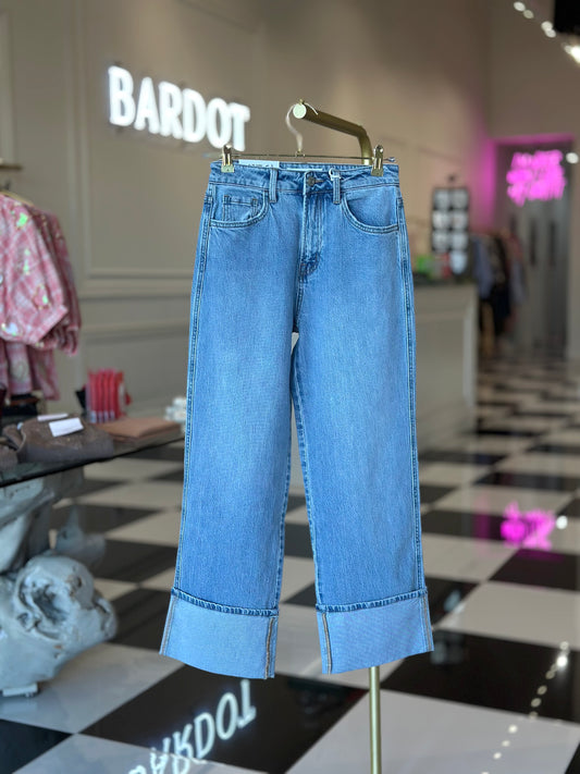 Gabby cuffed baggy straight jeans