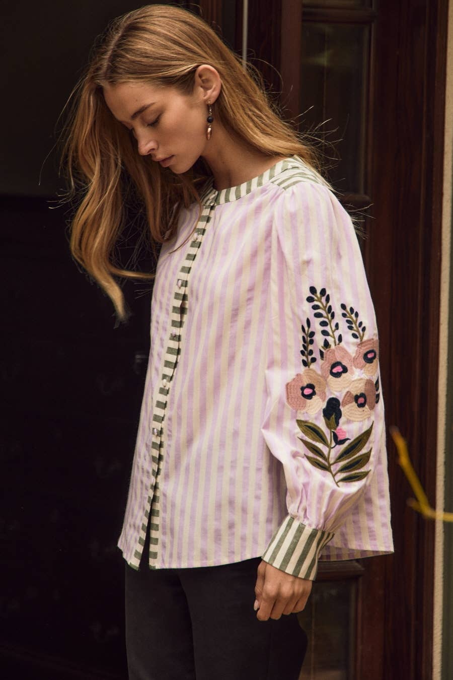 Polly embroidered top