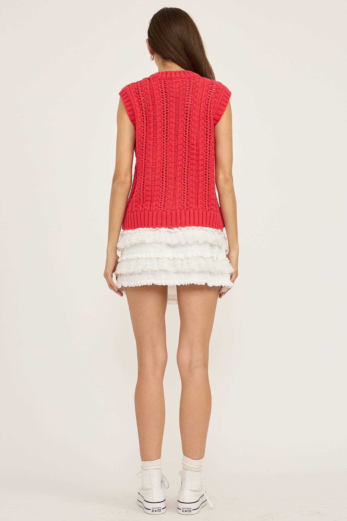 SLEEVELESS SWEATER CARDIGAN