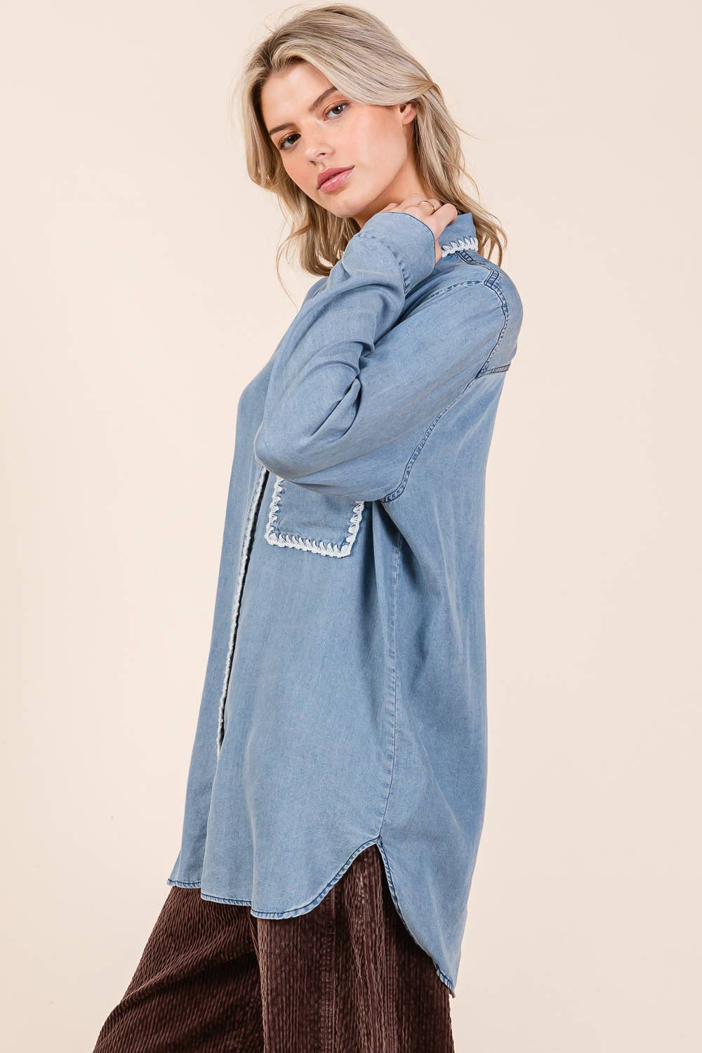 Long Sleeve Denim Shirt