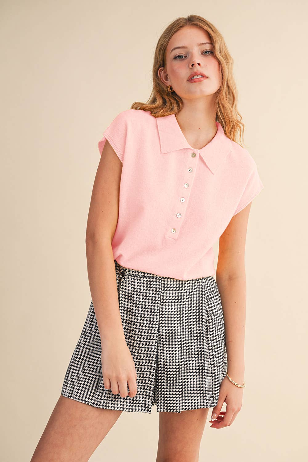 Alexa cap sleeve top