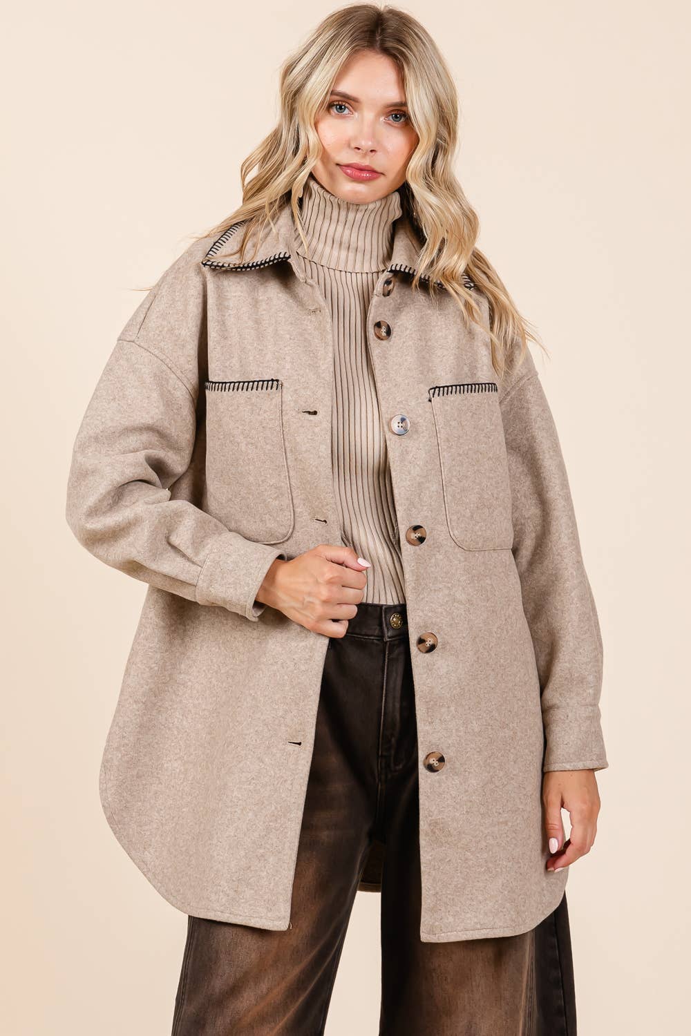 Oversized Fleece Long-Body Jacket