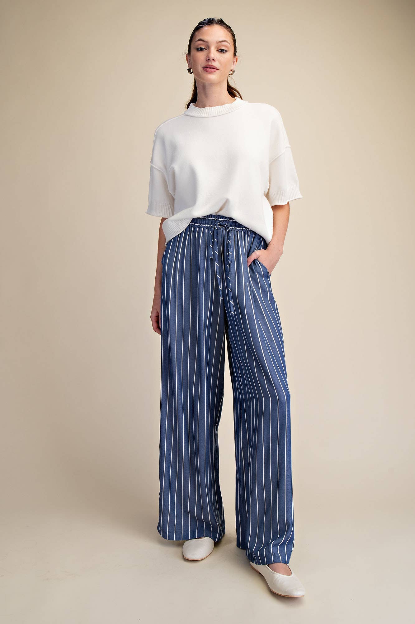 Eloise Stripe Wide Pants