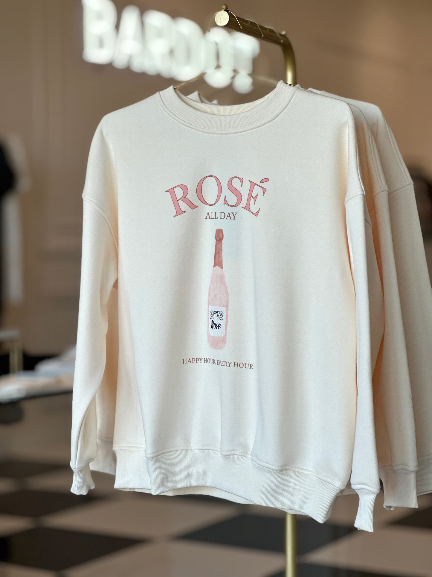 'ROSE' GRAPHIC FLEECE SWEATSHIRT