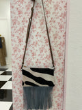 Leather crossbody fringe