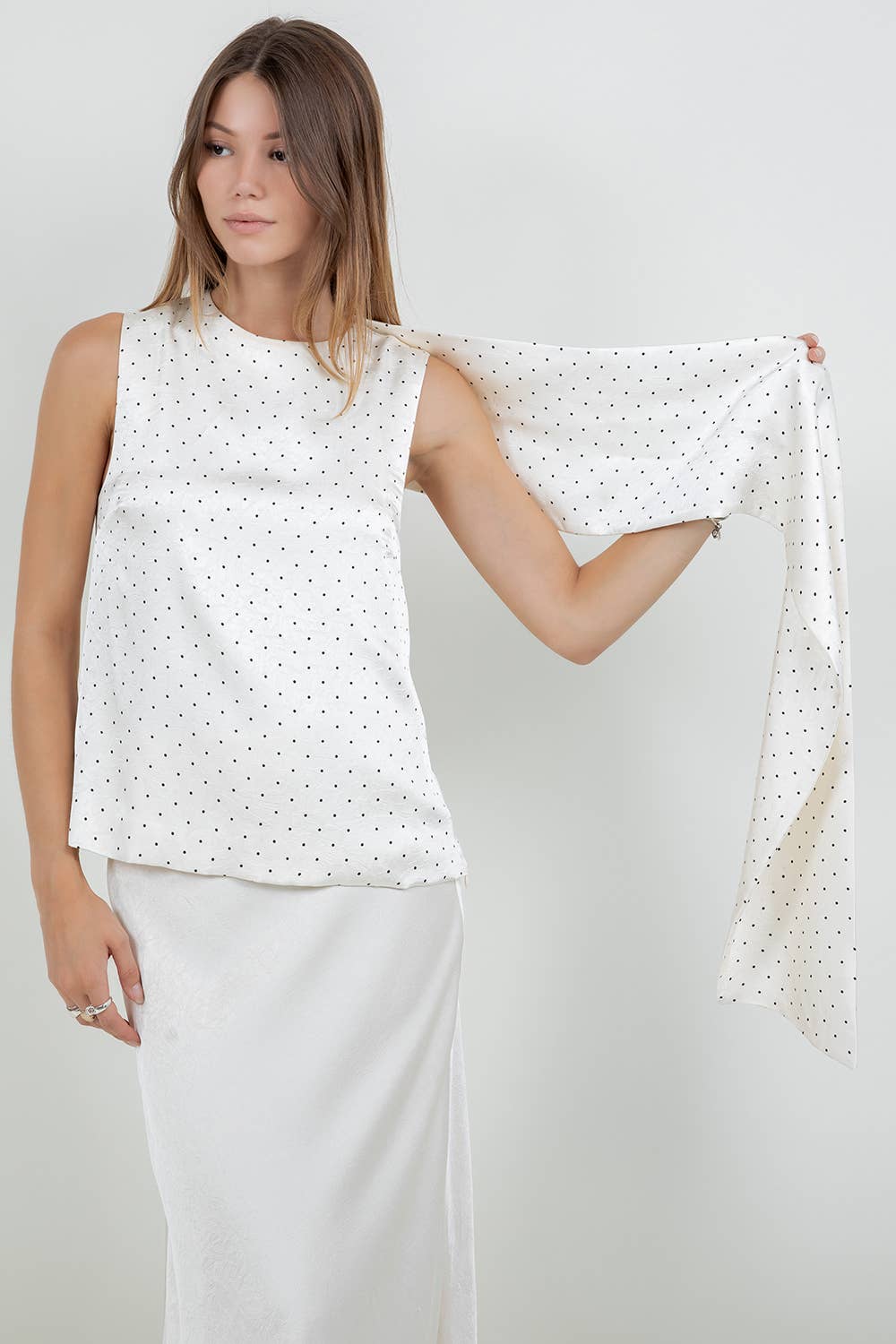 CHRISSY POLKA DOT BLOUSE