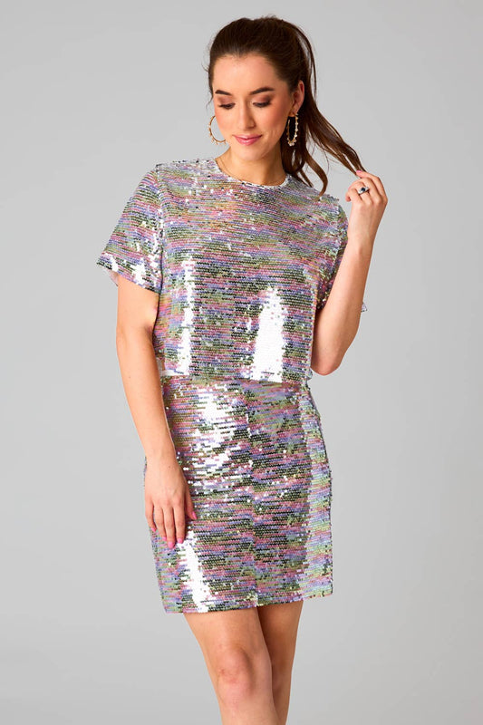 Spicy Breakfast Club Sequin Top And Skirt Set FINAL SALE