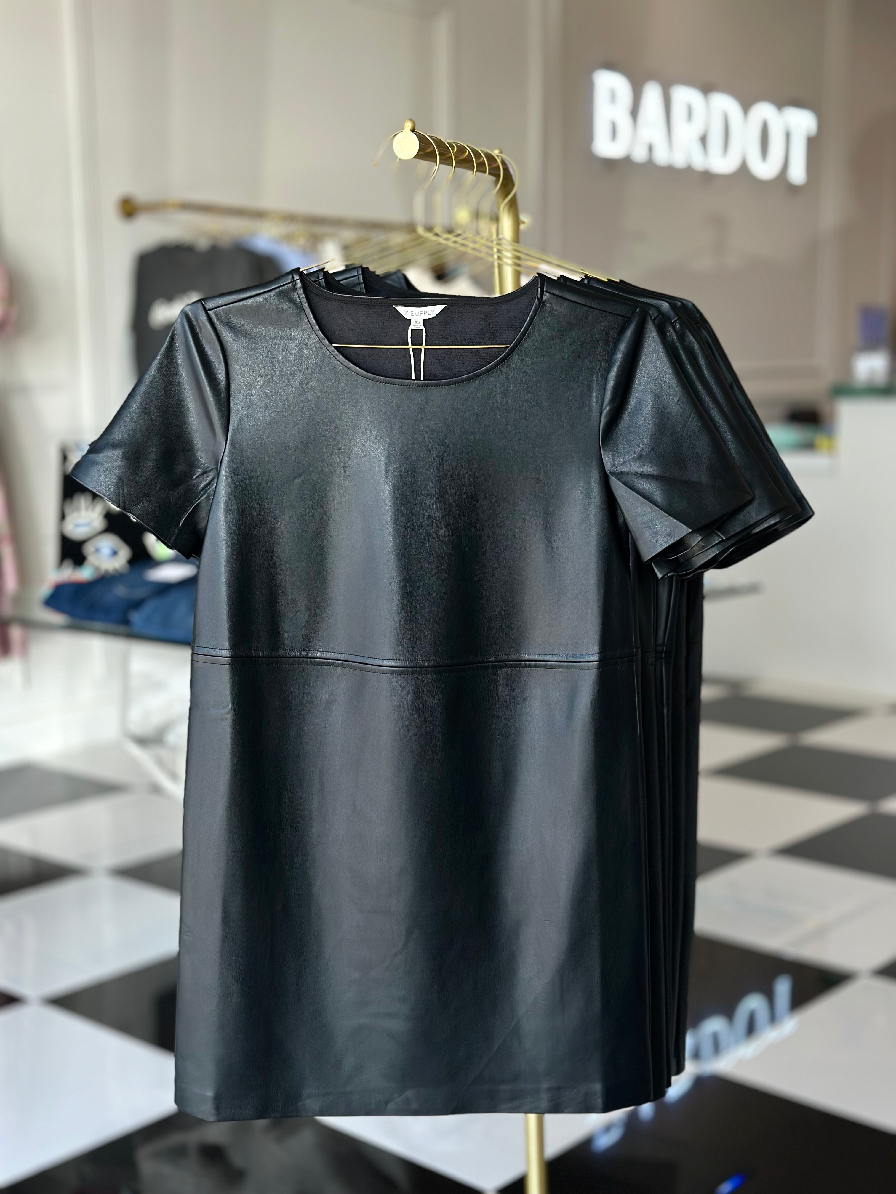 London faux leather mini