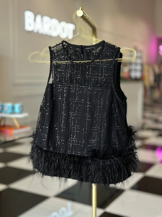 QUINN FEATHERED TOP