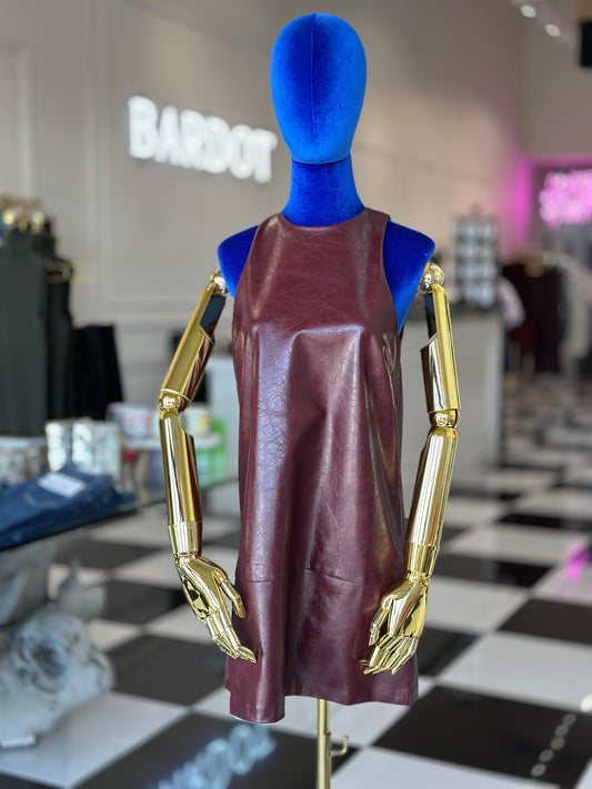 Onyx leather dress