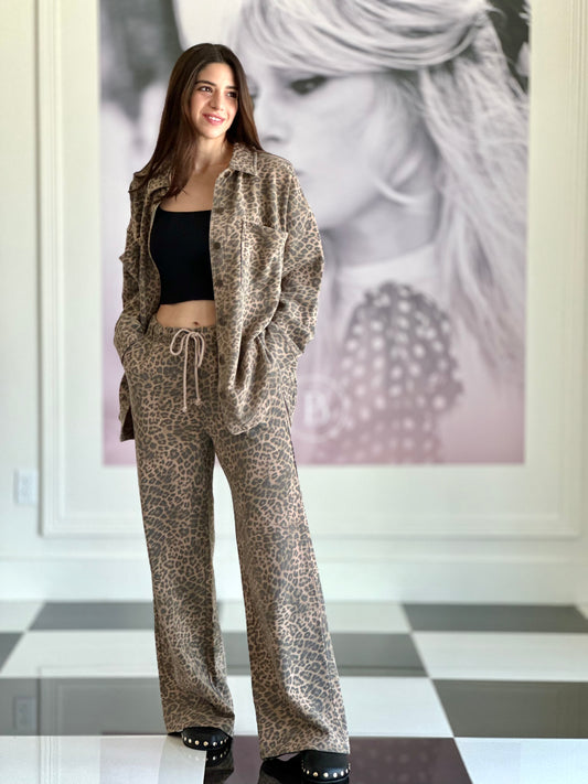 HUNTER LEOPARD KNIT PANT