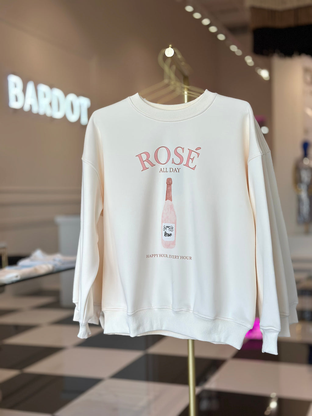 'ROSE' GRAPHIC FLEECE SWEATSHIRT