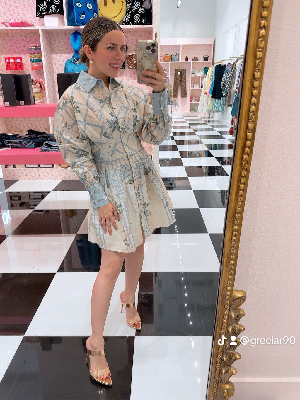 Simone mini shirt dress