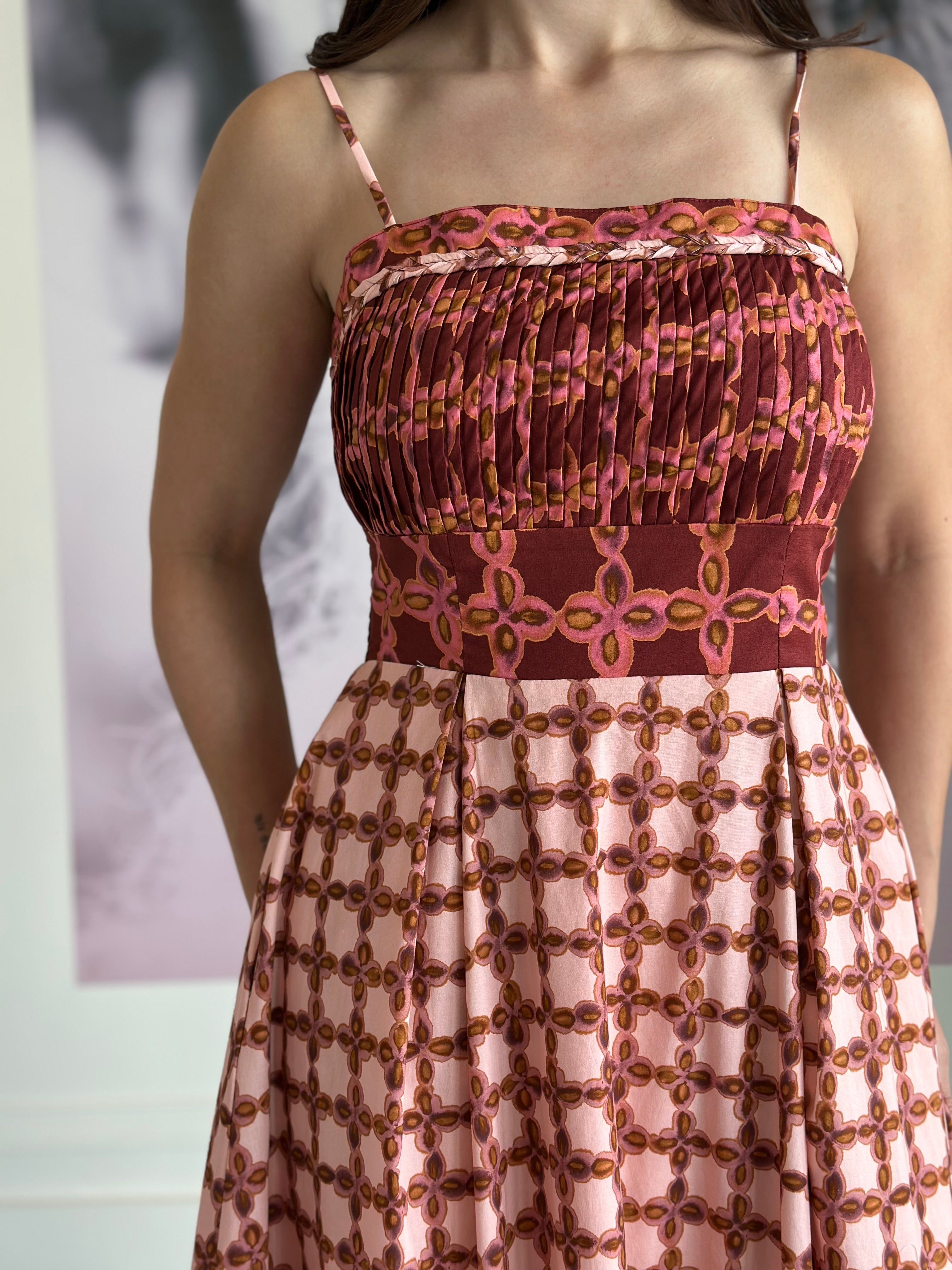 Harper color block midi dress