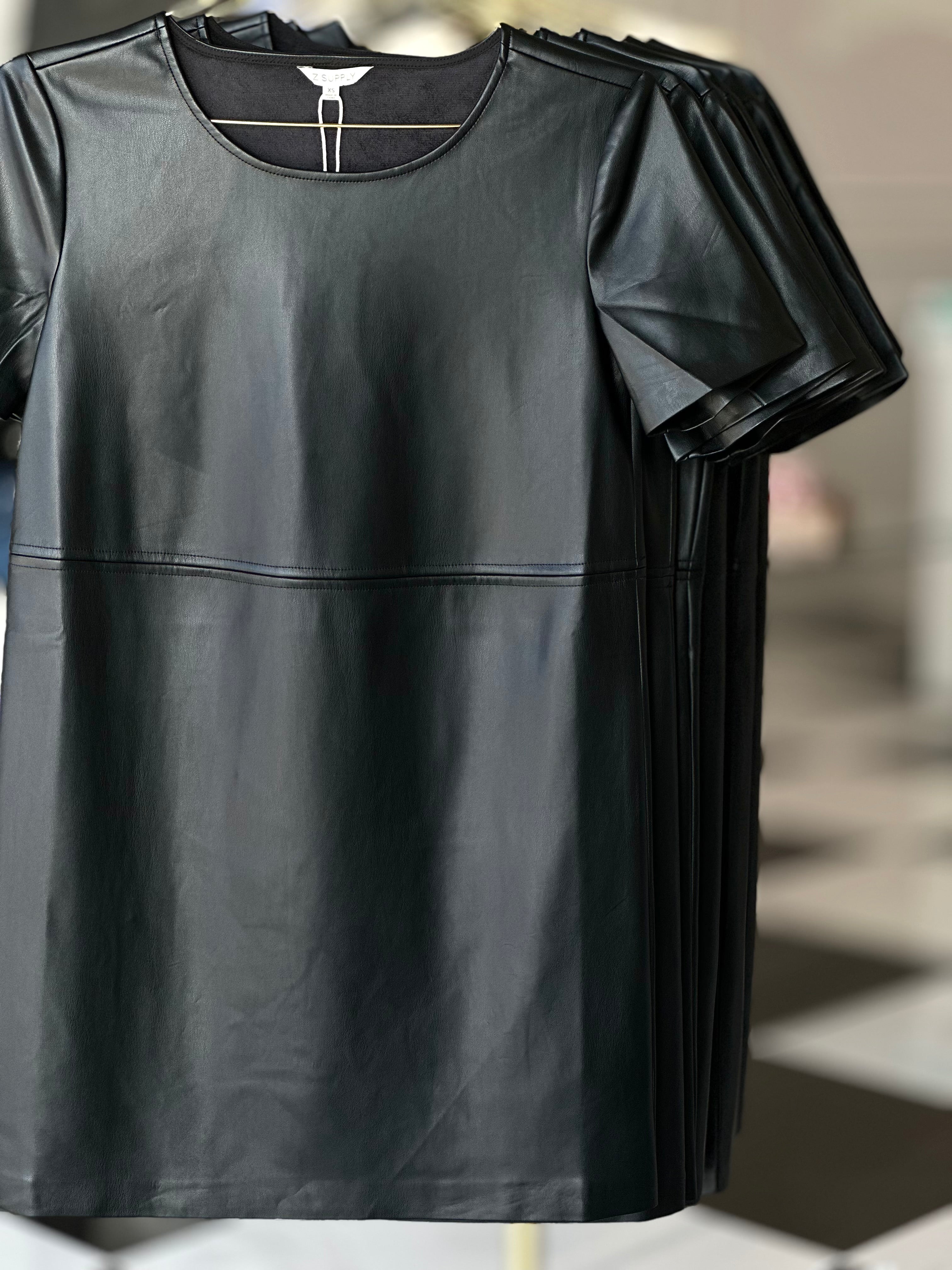 London faux leather mini