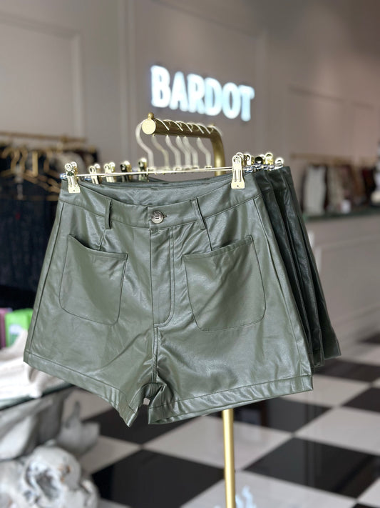 Yara olive shorts