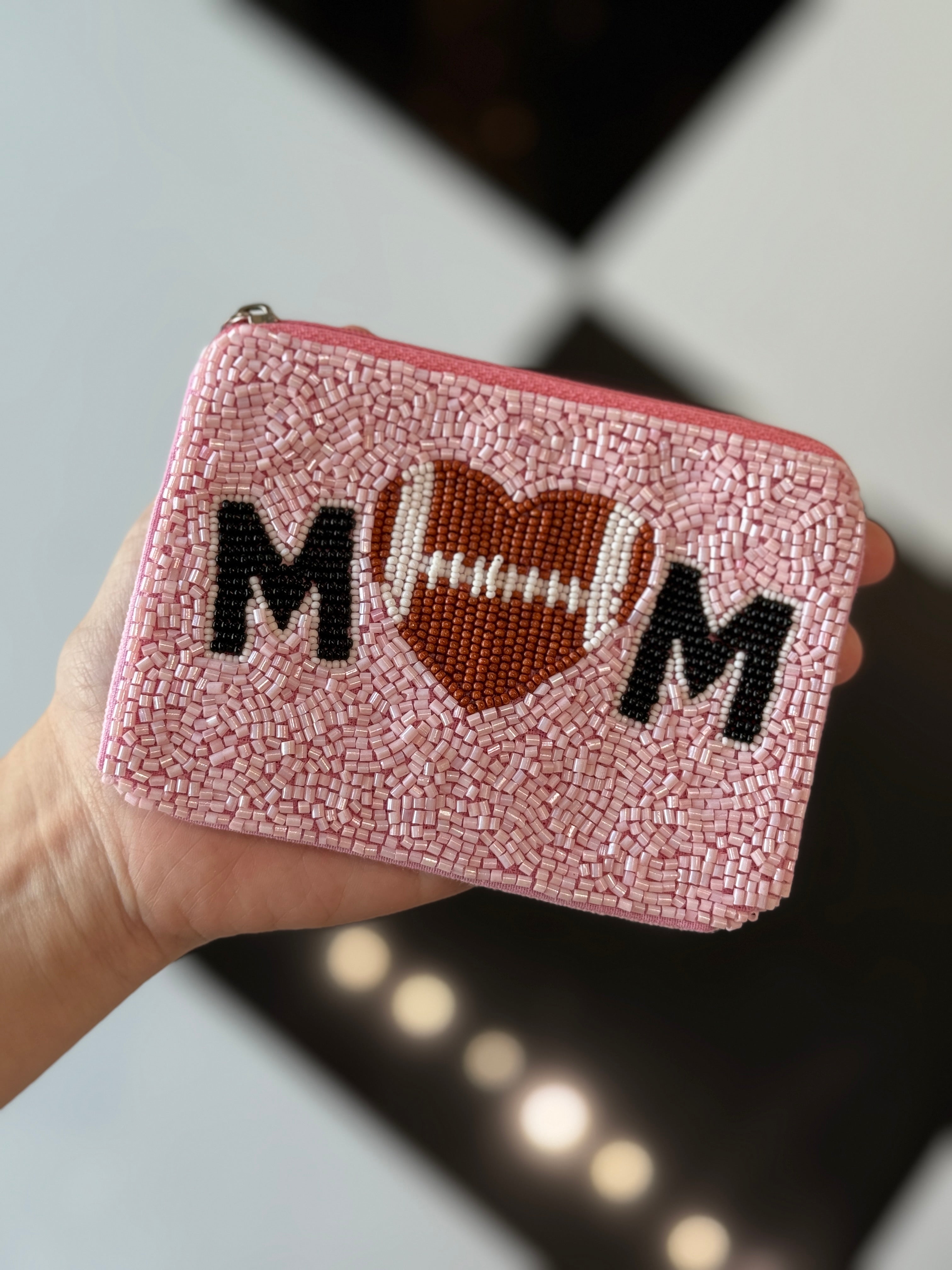 Sports beaded coin purses