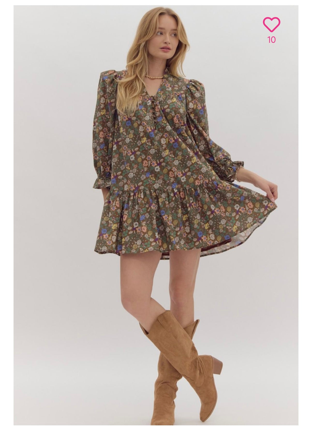 Brown forest fall dress FINAL SALE