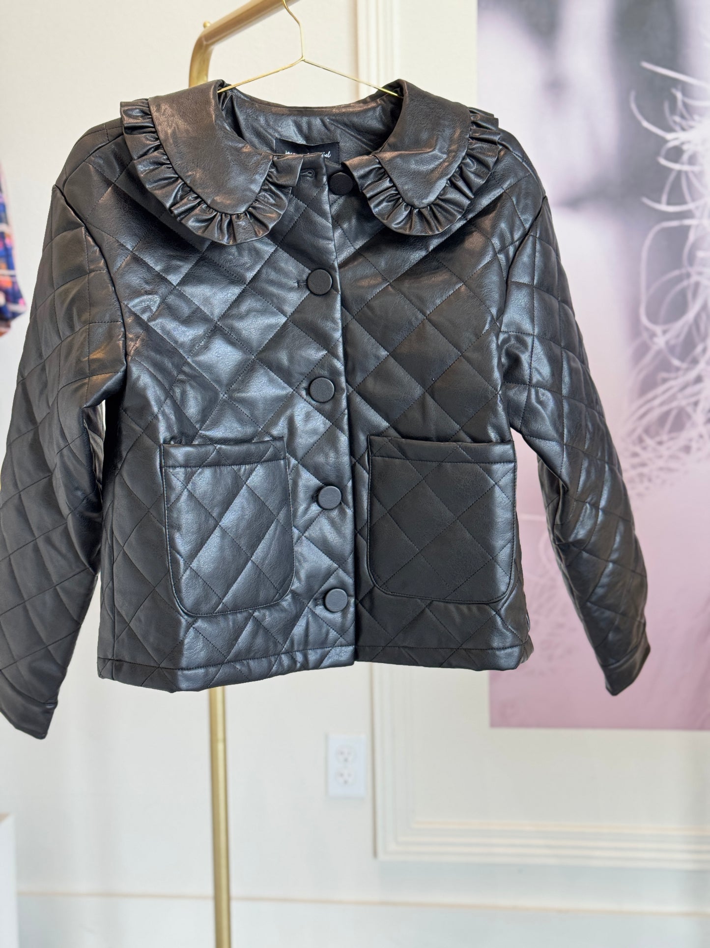 Leather quilted jacket FINAL SALE