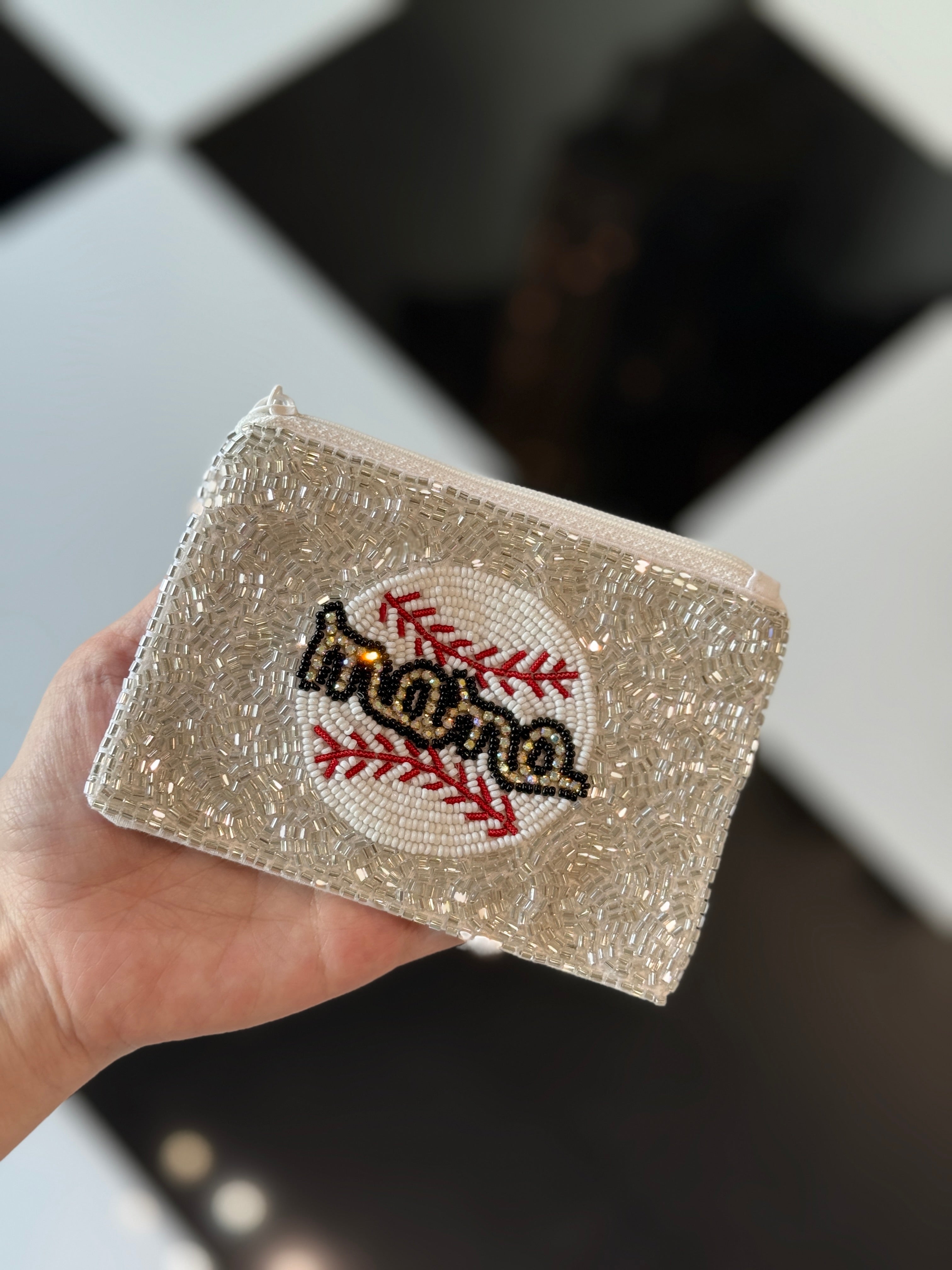 Sports beaded coin purses