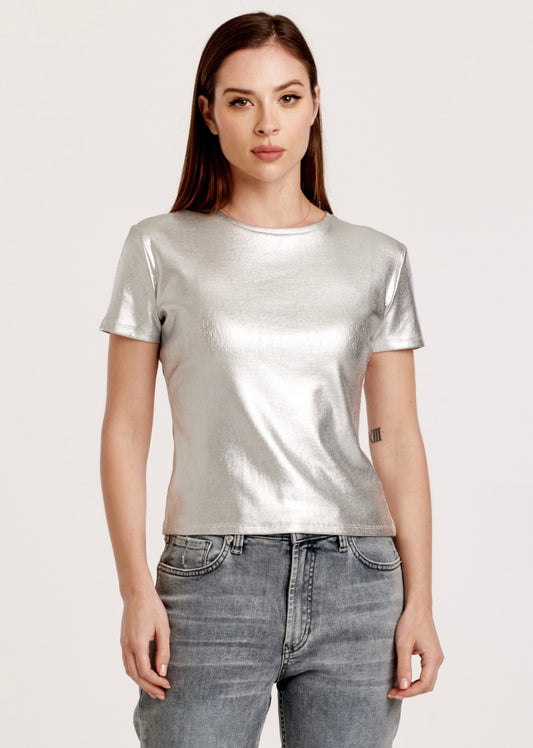 Silver foil tee