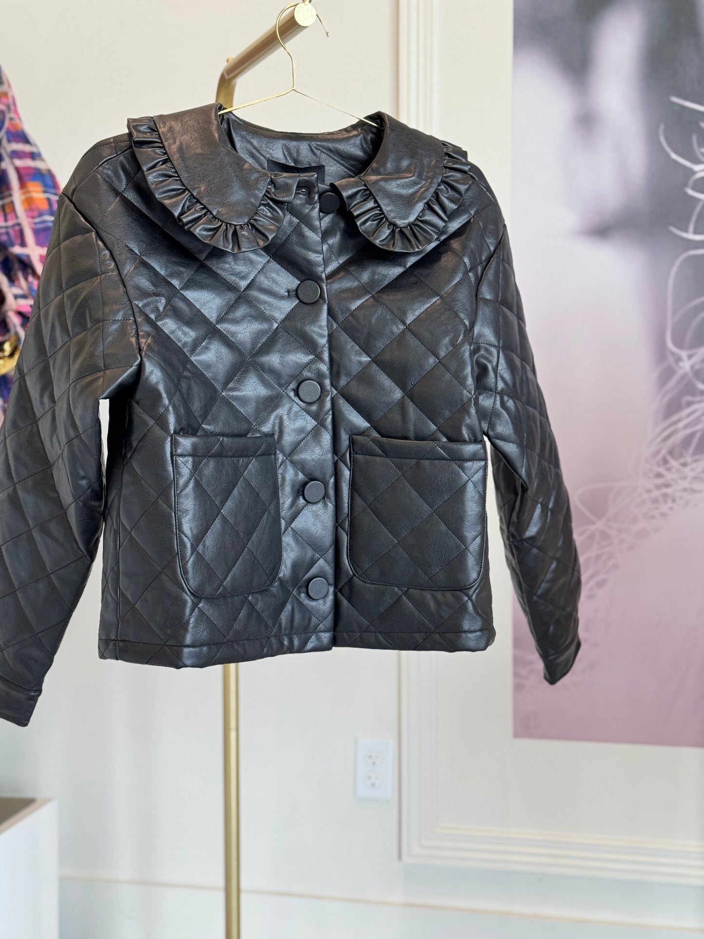 Leather quilted jacket FINAL SALE