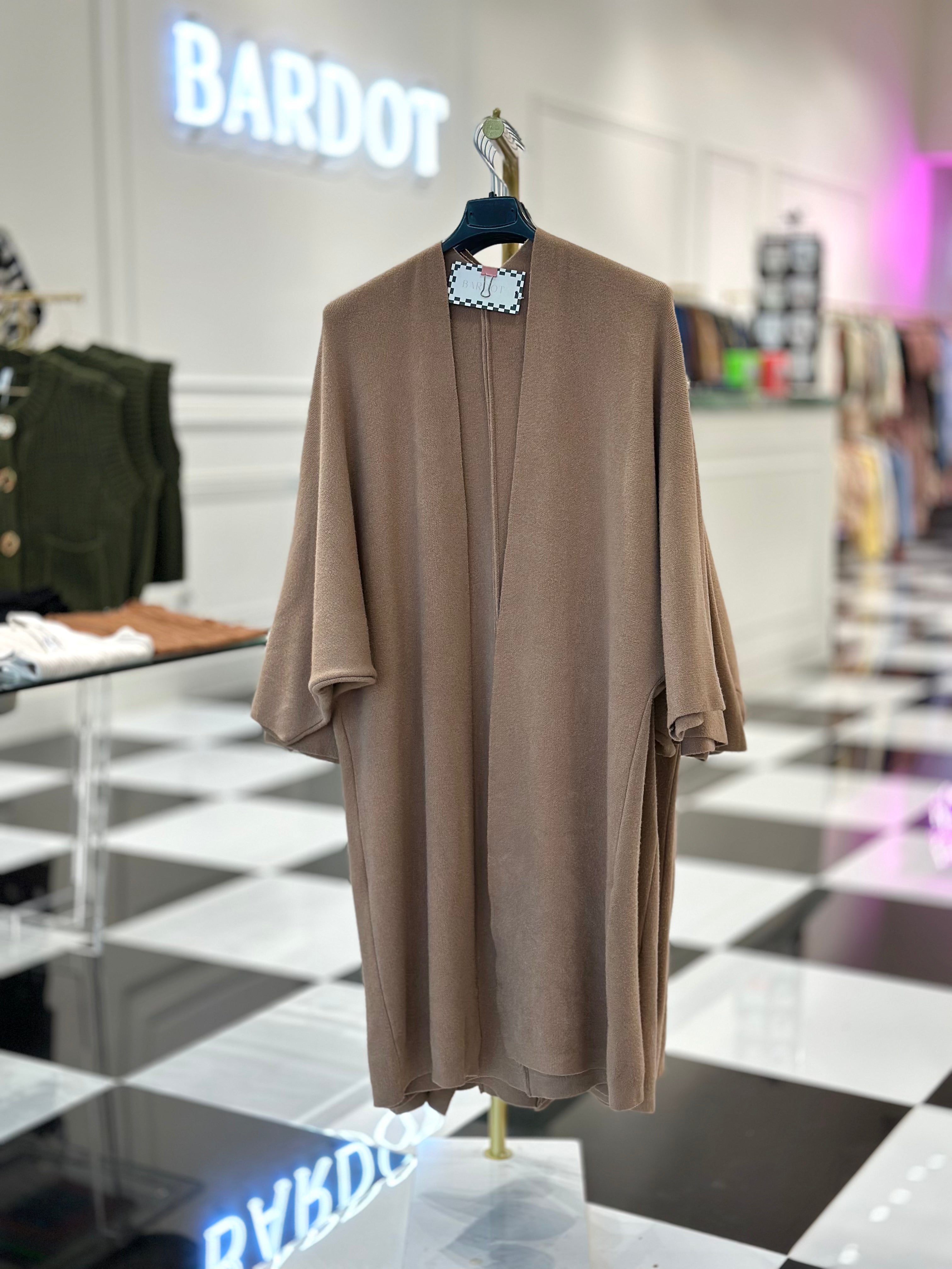 Andromeda caramel long cardigan