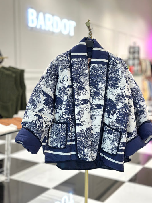 Noel navy toile jacket
