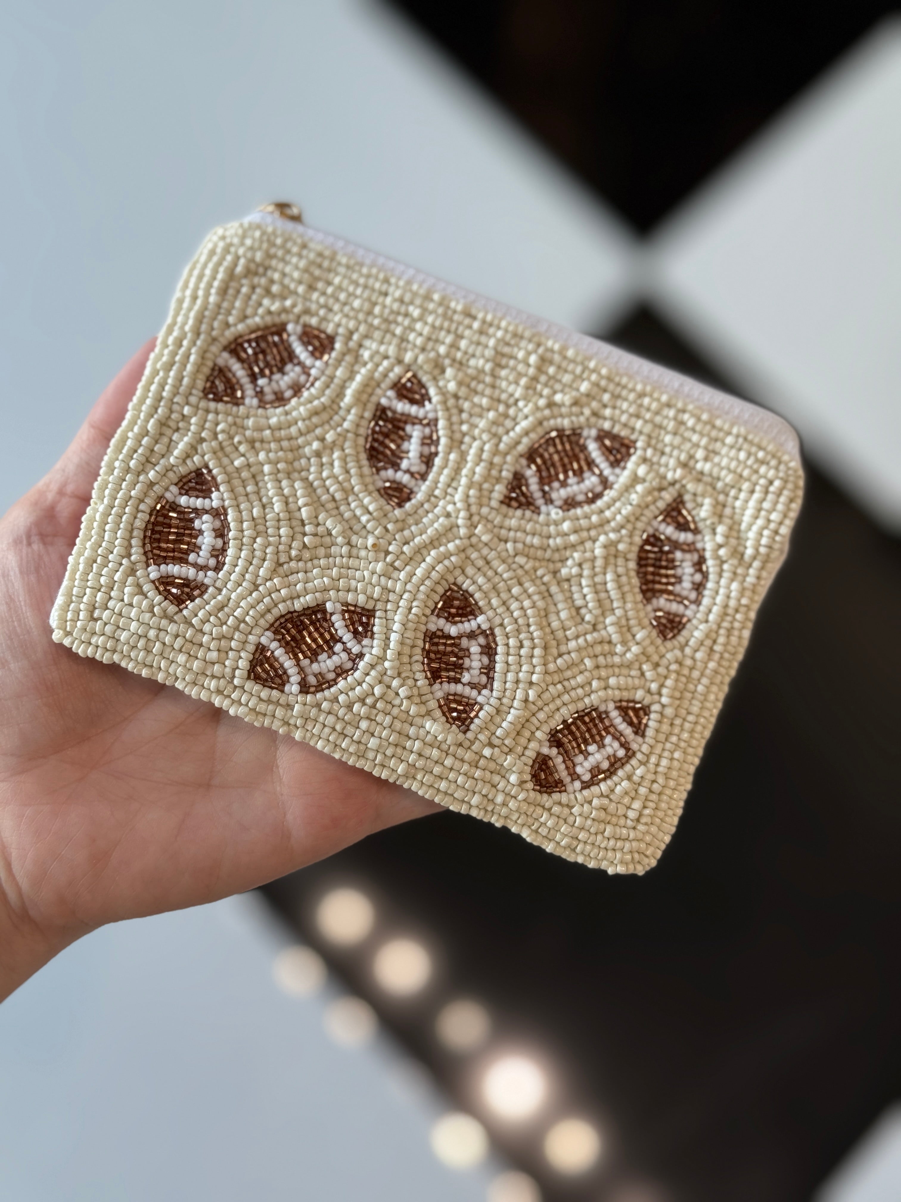 Sports beaded coin purses